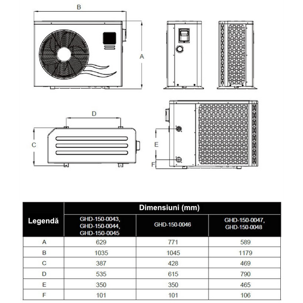 Pompă de căldură Garden Pac Pro Full Inverter 12 kW pentru piscine de la 30 la 60 m³