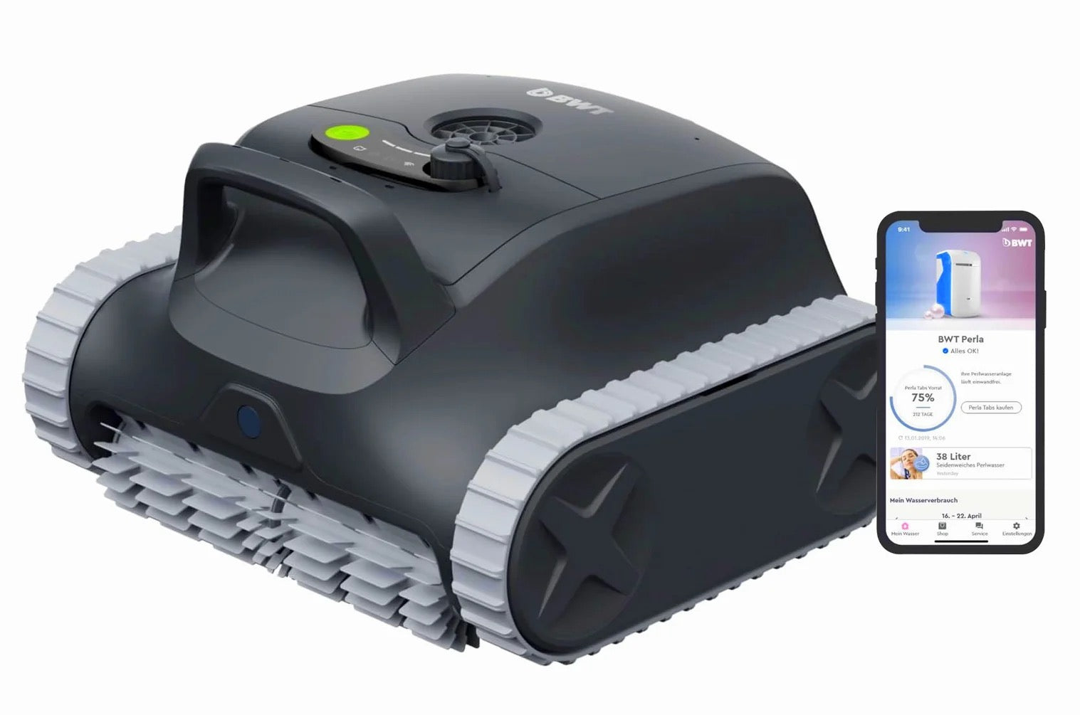 BWT ES Nano Senza Fili | Robot Piscina Cordless con App Wi-Fi per Fondo, Pareti e Linea d’Acqua, Novità 2026