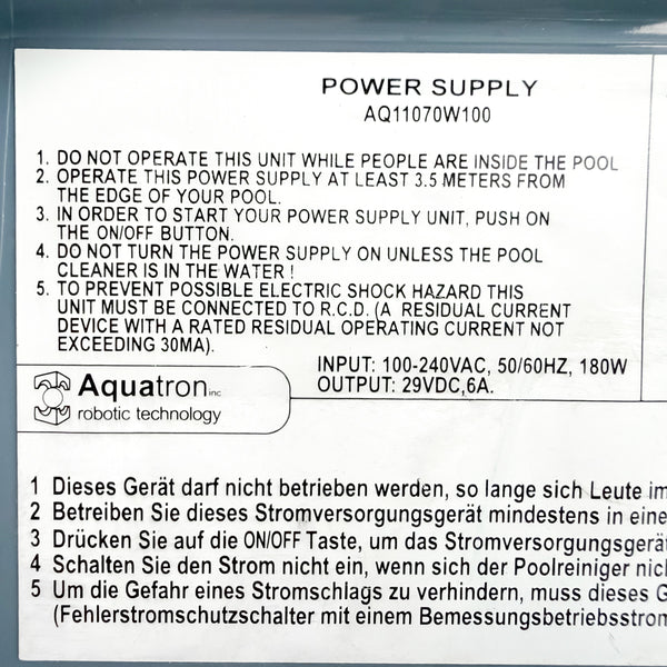 Strömförsörjning Robot Pool Aquabot / Aquatron AQ11071W100 - Begagnad (12 månaders garanti)