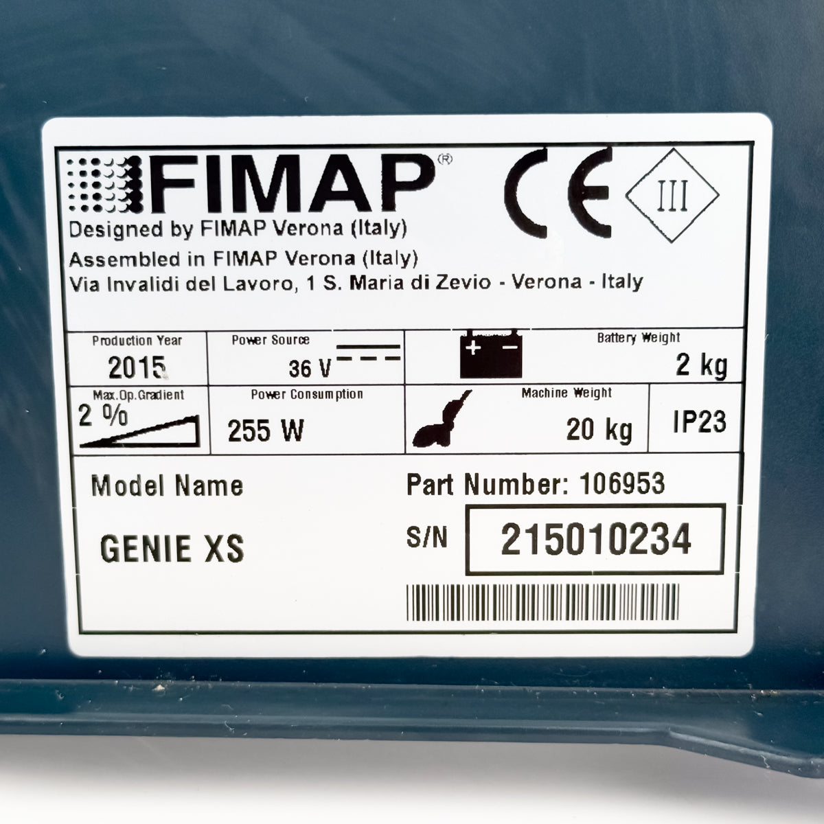 Øverste dæksel til gulvvasker Comac Vispa XS / Fimap Genie XS - 441487 | Brugt