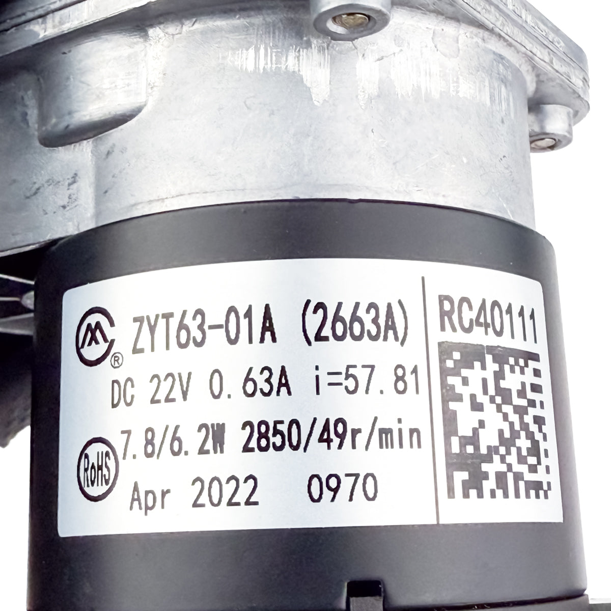Motor pojezdu pro bazénový robot Hayward ZYT63-01A / RC40111 – použitý (záruka 12 měsíců)
