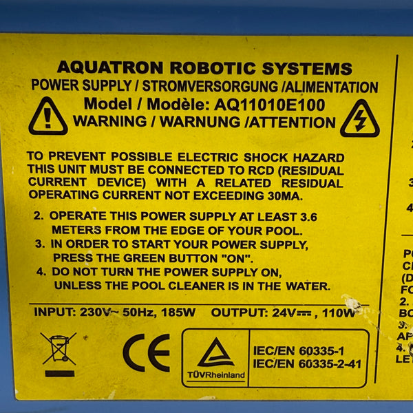 Netzteil Poolroboter Aquabot / Aquatron AQ11010E100 - Gebraucht (12 Monate Garantie)