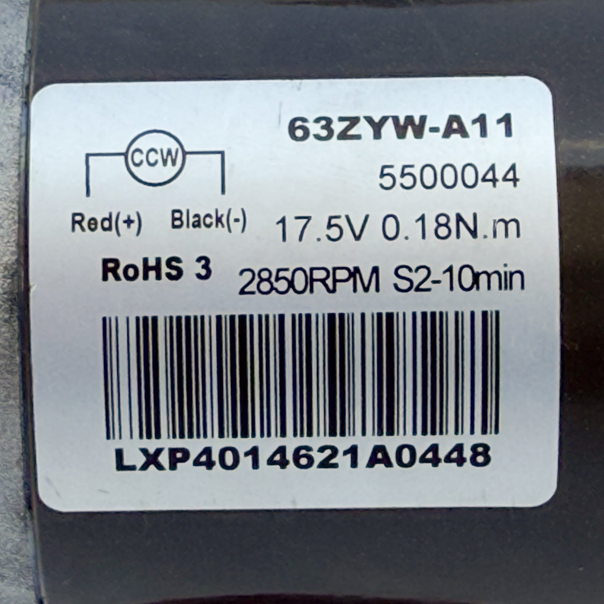 Dolphin Maytronics Pool Robot Suction Pump Motor 63ZYW-A11 - Refurbished (12-Month Warranty)