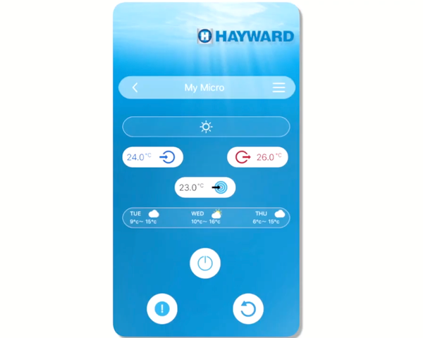 Wärmepumpe Hayward Micro 2,5 kW für Pools bis 15 m³ mit Bluetooth