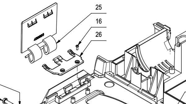 Pair of Tank Lock Levers with Hinge Pins for Comac Vispa XS / Fimap Genie XS Floor Washer - 439893 / 439894 | Refurbished