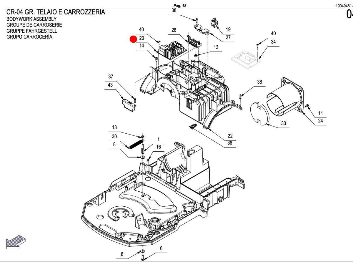 Scheda Comandi Lavapavimenti Comac Vispa XS / Fimap Genie XS - 439802 / CFSS000-230414 / 7CFSS000 S2 / 152500948 TDS | Usato (Garanzia 12 mesi)